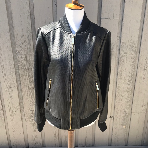 MICHAEL Michael Kors Jackets & Blazers - MICHAEL Michael Kors Perforated Faux Leather Coat